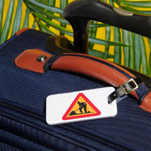 Etiqueta De Bagagem Aviso de Zona de Construção de Sinalização de Rodo