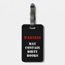Etiqueta De Bagagem Aviso: Pode conter livros sujos