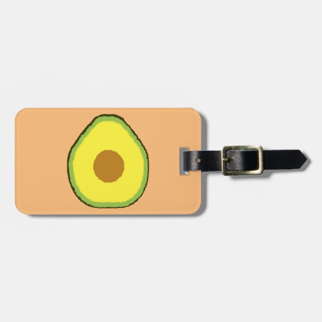 Etiqueta De Bagagem Avocado (Frente Horizontal)