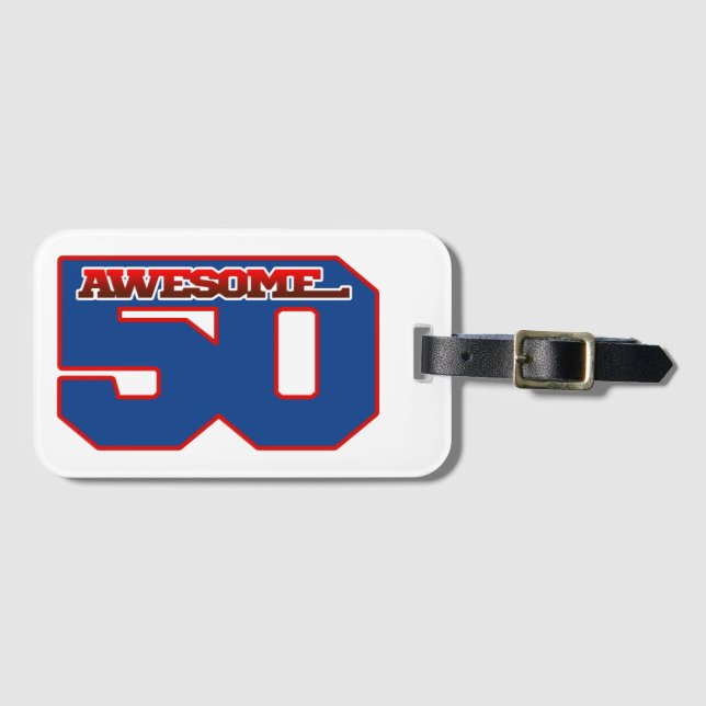 Etiqueta De Bagagem awesome 50 (Frente Horizontal)