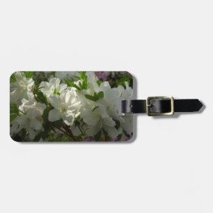 Etiqueta De Bagagem Azaleas brancas e solares lindas flores de primave