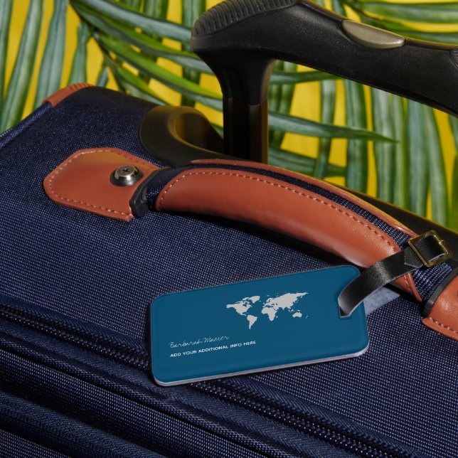 Etiqueta De Bagagem Azul (Verso Insitu 1)