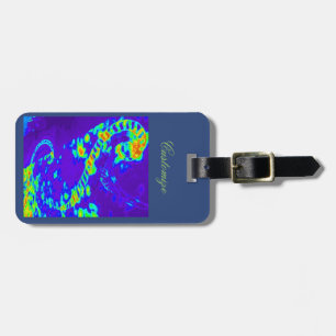 Etiqueta De Bagagem azul abstrato Thunder_Cove
