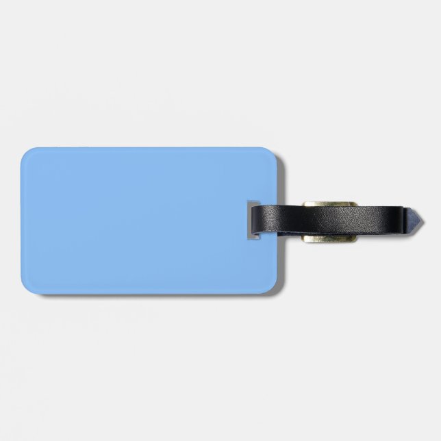 Etiqueta de bagagem azul bebê (Traseira Horizontal)