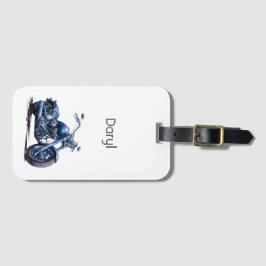 Etiqueta De Bagagem Azul de motocicleta