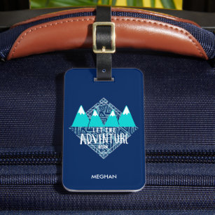 Etiqueta De Bagagem Azul, deixe a aventura começar a bagagem
