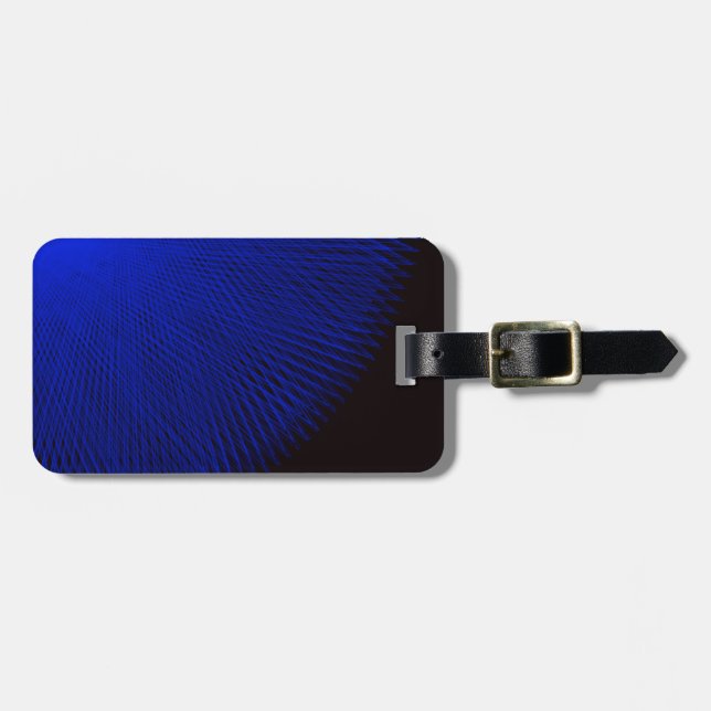 Etiqueta De Bagagem azul e preto (Frente Horizontal)