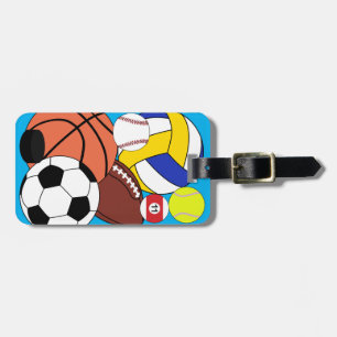 Etiqueta De Bagagem Azul Esportivo