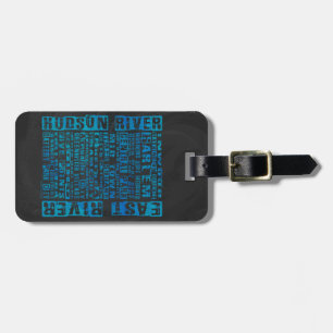 Etiqueta De Bagagem Azul NYC Neighborhoods