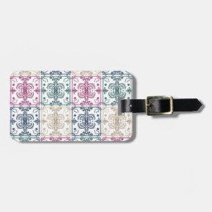 Etiqueta De Bagagem Azulejos Multicolor
