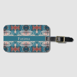 Etiqueta De Bagagem Azure Bloom, personalizado