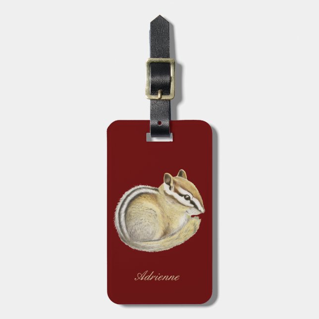 Etiqueta De Bagagem Baby Chipmunk (Frente Vertical)