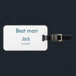 Etiqueta De Bagagem Bachelorette para adicionar nome do padrinho de ca<br><div class="desc">design</div>