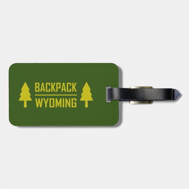 Etiqueta De Bagagem Backpack Wyoming (Traseira Horizontal)