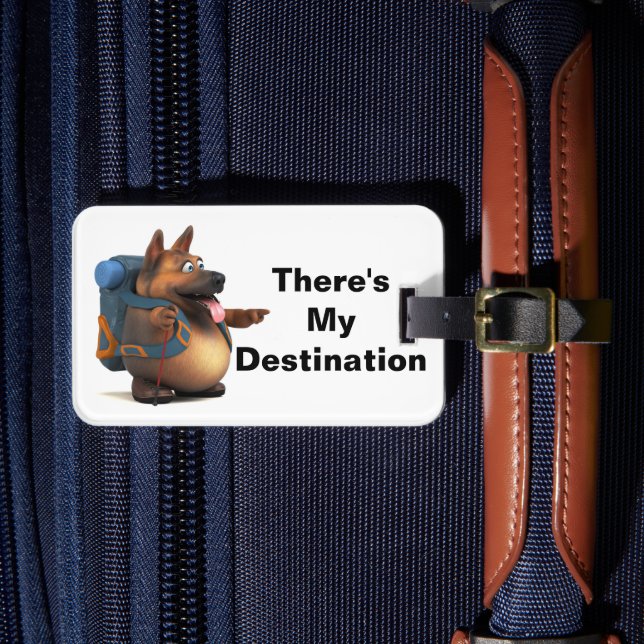 Etiqueta De Bagagem Backpacker GS lá está o meu destino (Frente Insitu 4)