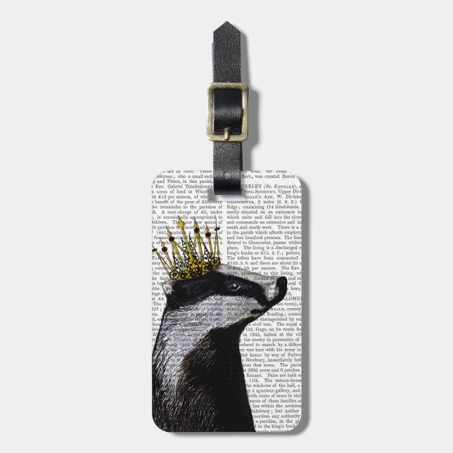 Etiqueta De Bagagem Badger King (Frente Vertical)