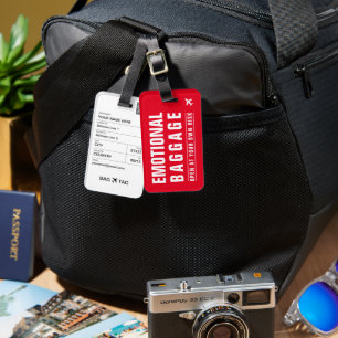 Etiqueta De Bagagem BAG TAG - Bagagem Emocional - Aberta por seu própr