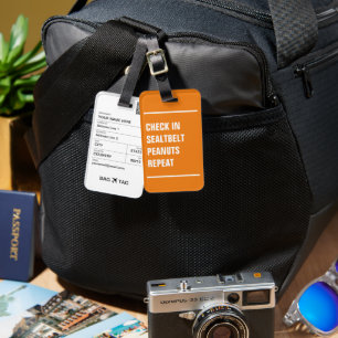 Etiqueta De Bagagem BAG TAG - Entrada, Amendoins, Repetir