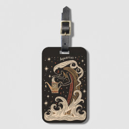 Etiqueta De Bagagem Bagagem Aquarius Celestial Zodiac Art