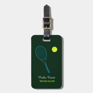 Etiqueta De Bagagem bagagem personalizada do tennista