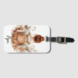 Etiqueta De Bagagem Bagagem Personalizada - Mulher De Cabelo Vermelho