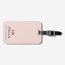 Bagagem Rosa com Monograma Personalizado