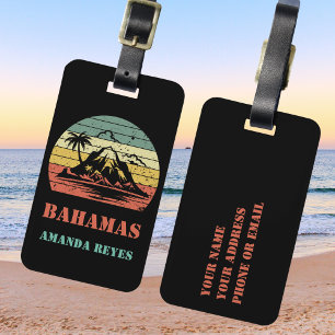 Etiqueta De Bagagem Bahamas Retro Personalizadas
