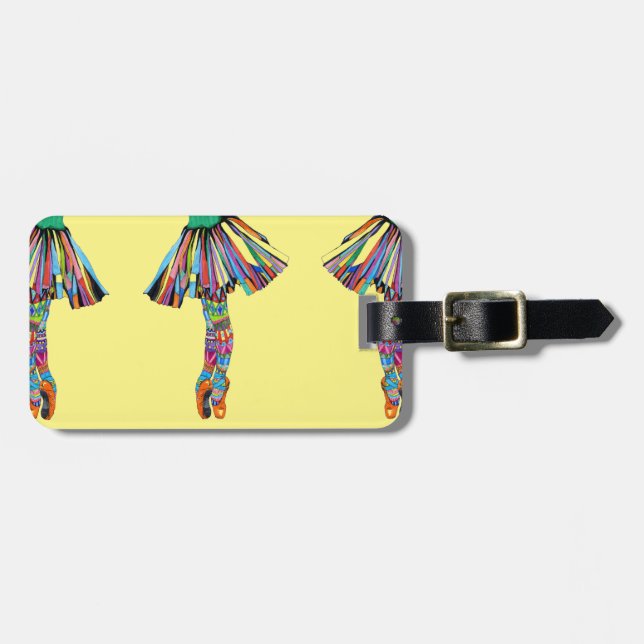 Etiqueta De Bagagem Bailarina feliz (Frente Horizontal)