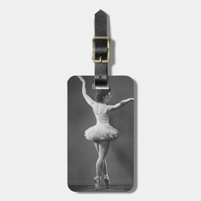 Etiqueta De Bagagem Bailarina no tutu (Frente Vertical)