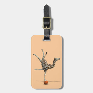 Etiqueta De Bagagem Balancing Giraffe
