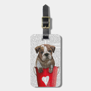 Etiqueta De Bagagem Balde Do Amor Vermelho
