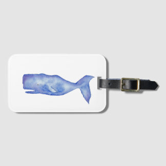 Etiqueta de Bagagem Baleia Aquarela