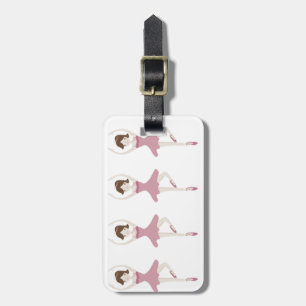 Etiqueta De Bagagem Ballerina Girl rosa