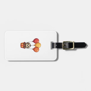 Etiqueta De Bagagem Balões de Preguiça Vintage Design de Animal Fofo R