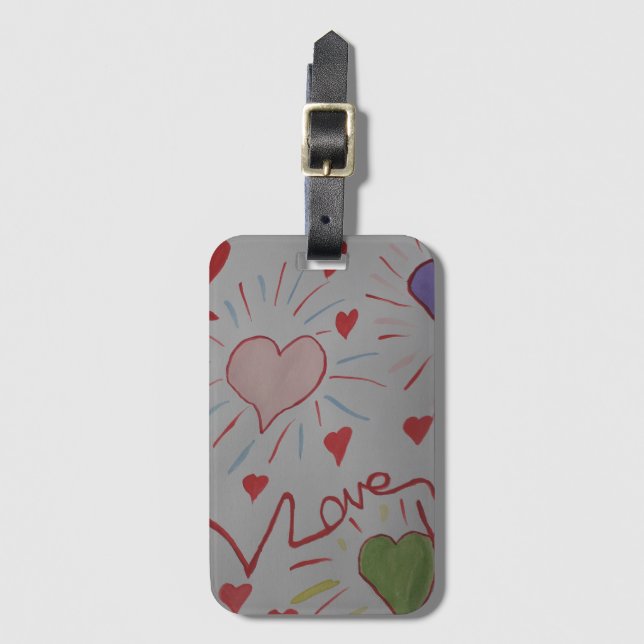 Etiqueta De Bagagem Banda de Bagagem de Amor (Frente Vertical)