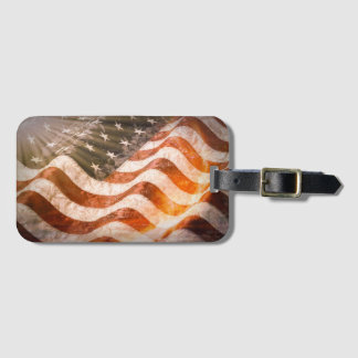 Etiqueta De Bagagem Bandeira Americana