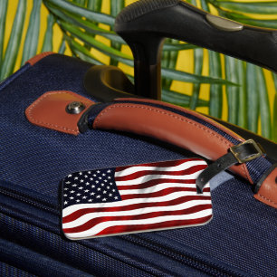 Etiqueta De Bagagem Bandeira Americana