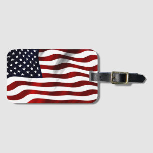 Etiqueta De Bagagem Bandeira Americana 