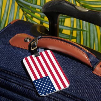Etiqueta De Bagagem Bandeira Americana