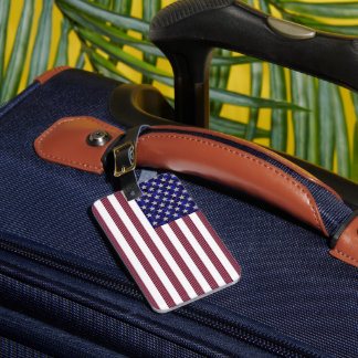 Etiqueta De Bagagem Bandeira Americana