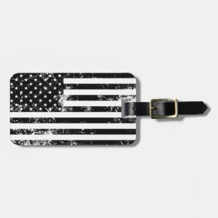 Etiqueta De Bagagem Bandeira americana afligida vintage