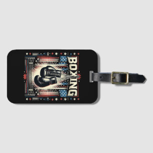 Etiqueta De Bagagem Bandeira Americana Incomodada - Boxer Vintage Bo