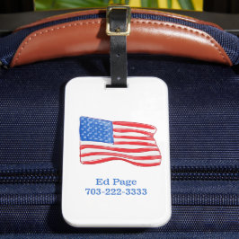 Etiqueta De Bagagem Bandeira Americana Personalizada