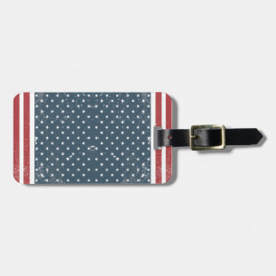 Etiqueta De Bagagem bandeira americana vertical