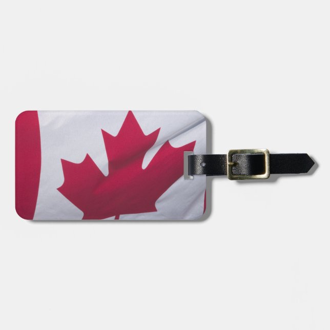 Etiqueta De Bagagem Bandeira Canadense. (Frente Horizontal)