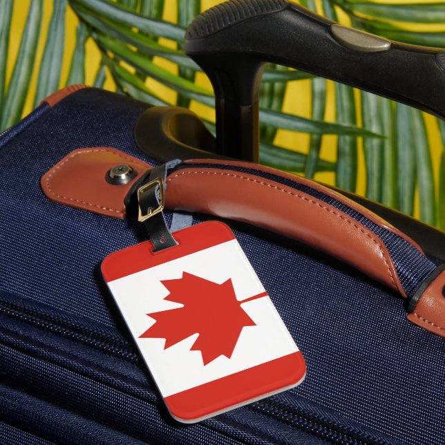 Etiqueta De Bagagem Bandeira Canadense (Frente Insitu 1)