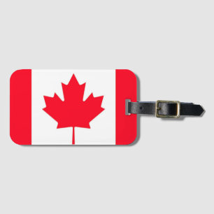 Etiqueta De Bagagem Bandeira canadense. CANADÁ.