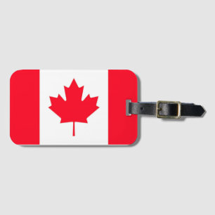 Etiqueta De Bagagem Bandeira canadense. CANADÁ.