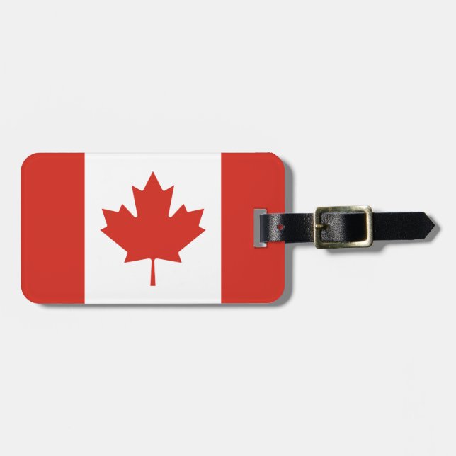 Etiqueta De Bagagem Bandeira Canadense Patriota (Frente Horizontal)