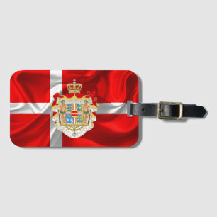 Etiqueta De Bagagem Bandeira-Casaco dinamarquês dos braços